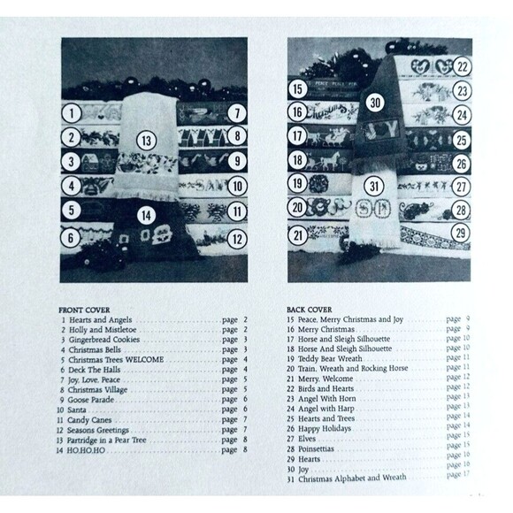 Christmas Cross Stitch Designs for Towels & Cross Stitch Fingertip Towel Set - Picture 2 of 4